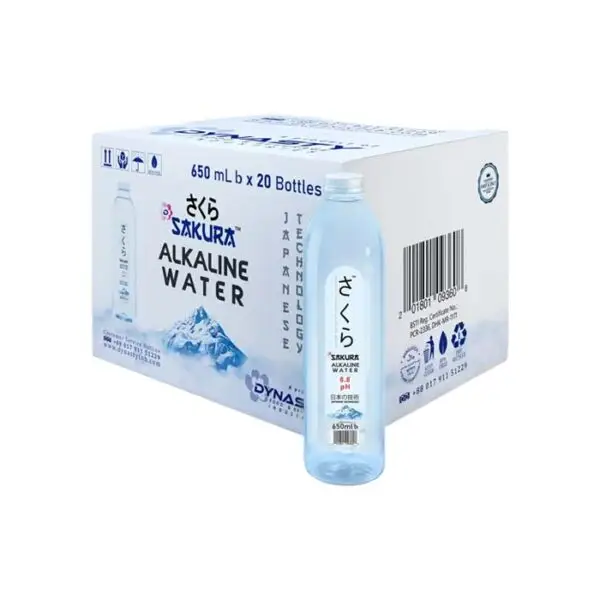 SAKURA Alkaline Water 650mL (1 Carton – 20 Bottles)